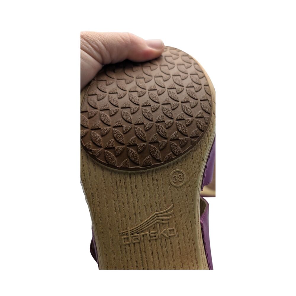 Dansko Purple Leather Clog Sandals - Picture 7 of 9